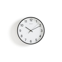 Часы Круглые 30 см Ora единый размер черный LA REDOUTE INTERIEURS  фото, kupilegko.ru